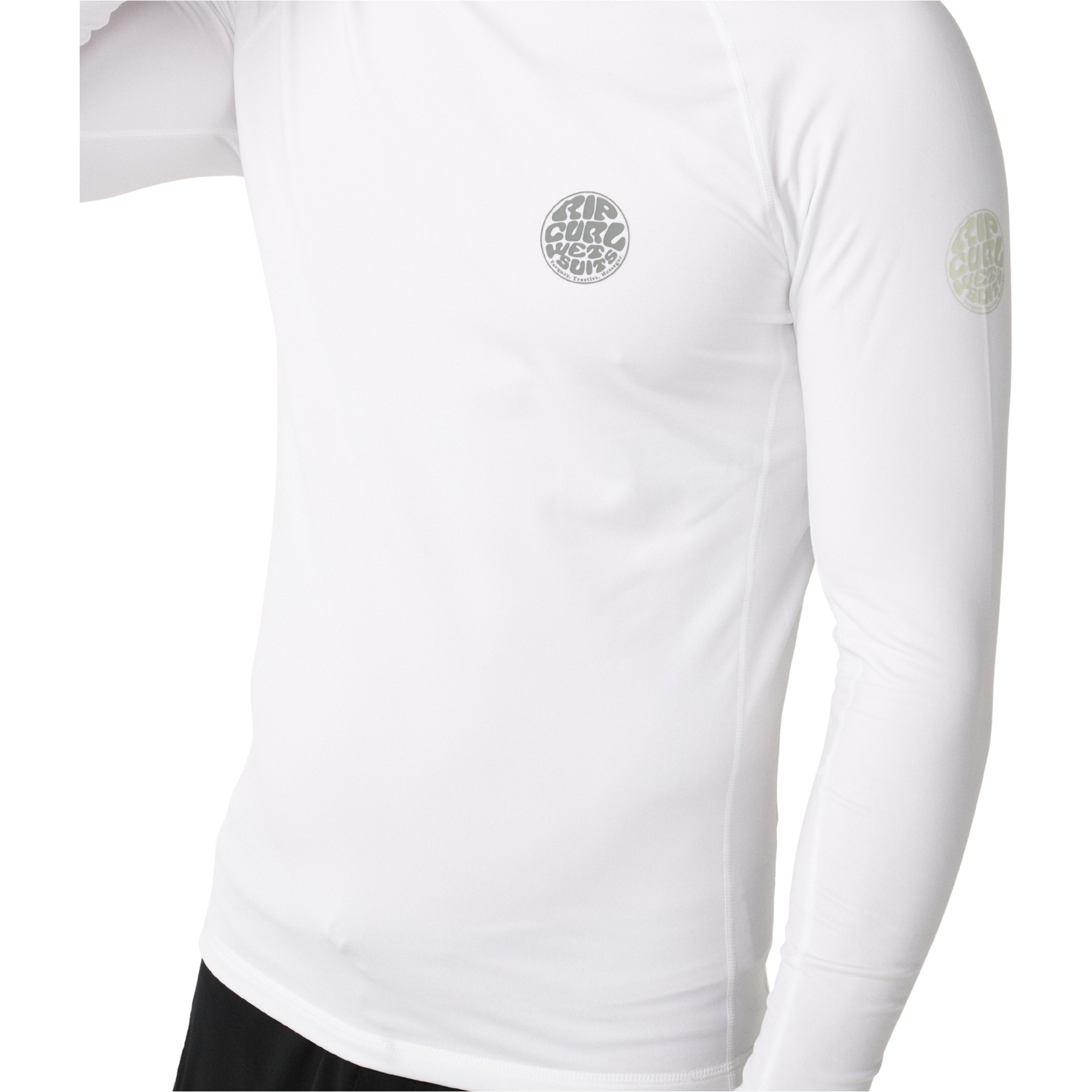 2026 Rip Curl Mens Icons UPF Brushed Long Sleeve Rash Vest 196MRV - White